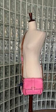 Dooney & Bourke Florentine Leather Binocular Bag pink crossbody purse